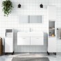 Weißer Badezimmerschrank aus Holzwerkstoff mit Spiegel von vidaXL, Badezimmermöbel - Ref: Foro24-833884, Preis: 72,58 €, Raba...