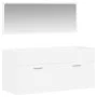 White engineered wood bathroom cabinet with mirror by vidaXL, Bathroom furniture - Ref: Foro24-833884, Price: 71,61 €, Discou...
