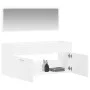 White engineered wood bathroom cabinet with mirror by vidaXL, Bathroom furniture - Ref: Foro24-833884, Price: 71,61 €, Discou...
