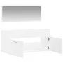 White engineered wood bathroom cabinet with mirror by vidaXL, Bathroom furniture - Ref: Foro24-833884, Price: 71,61 €, Discou...