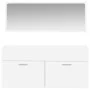 White engineered wood bathroom cabinet with mirror by vidaXL, Bathroom furniture - Ref: Foro24-833884, Price: 71,61 €, Discou...