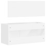 Weißer Badezimmerschrank aus Holzwerkstoff mit Spiegel von vidaXL, Badezimmermöbel - Ref: Foro24-833884, Preis: 72,58 €, Raba...