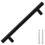 Tiradores para armarios 10 uds acero inoxidable negro 128 mm