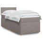 Cama box spring con colchón tela gris taupe 100x200 cm en Camas y somieres | Comprar online en Foro24