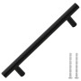 Tiradores para armarios 10 uds acero inoxidable negro 160 mm