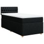 Cama box spring con colchón tela negro 100x200 cm en Camas y somieres | Comprar online en Foro24