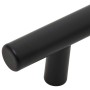 Tiradores para armarios 10 uds acero inoxidable negro 160 mm