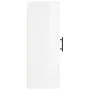 Glossy white engineered wood wall cabinet 34.5x34x90 cm by vidaXL, Sideboards - Ref: Foro24-830526, Price: 55,30 €, Discount: %