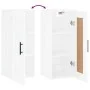 Glossy white engineered wood wall cabinet 34.5x34x90 cm by vidaXL, Sideboards - Ref: Foro24-830526, Price: 55,30 €, Discount: %