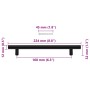 Tiradores para armarios 10 uds acero inoxidable negro 160 mm