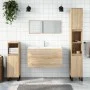 Armario de baño con espejo madera de ingeniería roble Sonoma de vidaXL, Muebles de baño - Ref: Foro24-833881, Precio: 78,43 €...