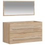 Badezimmerschrank mit Spiegel aus Sonoma-Eiche von vidaXL, Badezimmermöbel - Ref: Foro24-833881, Preis: 79,33 €, Rabatt: %