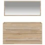 Armario de baño con espejo madera de ingeniería roble Sonoma de vidaXL, Muebles de baño - Ref: Foro24-833881, Precio: 78,43 €...