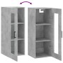 Armario de pared gris hormigón 34,5x34x90 cm de vidaXL, Aparadores - Ref: Foro24-828920, Precio: 52,31 €, Descuento: %