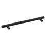Tiradores para armarios 5 uds acero inoxidable negro 192 mm