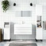 Glossy white engineered wood bathroom cabinet with mirror by vidaXL, Bathroom furniture - Ref: Foro24-833883, Price: 61,92 €,...