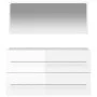 Glossy white engineered wood bathroom cabinet with mirror by vidaXL, Bathroom furniture - Ref: Foro24-833883, Price: 61,92 €,...