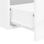 Glänzend weißer Badezimmerschrank aus Holzwerkstoff mit Spiegel von vidaXL, Badezimmermöbel - Ref: Foro24-833883, Preis: 62,2...