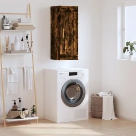 Smoked oak engineered wood wall cabinet 34.5x34x90 cm by vidaXL, Sideboards - Ref: Foro24-830489, Price: 48,17 €, Discount: %