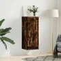 Smoked oak engineered wood wall cabinet 34.5x34x90 cm by vidaXL, Sideboards - Ref: Foro24-830489, Price: 48,17 €, Discount: %