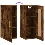 Smoked oak engineered wood wall cabinet 34.5x34x90 cm by vidaXL, Sideboards - Ref: Foro24-830489, Price: 48,17 €, Discount: %