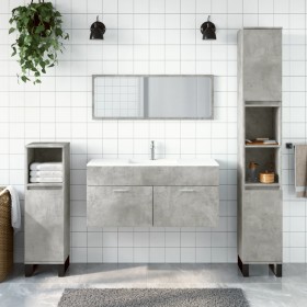 Concrete Gray Engineered Wood Mirrored Bathroom Cabinet by vidaXL, Bathroom furniture - Ref: Foro24-833887, Price: 69,94 €, D...
