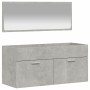 Betongrauer verspiegelter Badezimmerschrank aus Holzwerkstoff von vidaXL, Badezimmermöbel - Ref: Foro24-833887, Preis: 69,94 ...