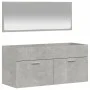 Betongrauer verspiegelter Badezimmerschrank aus Holzwerkstoff von vidaXL, Badezimmermöbel - Ref: Foro24-833887, Preis: 68,82 ...