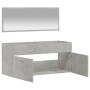 Betongrauer verspiegelter Badezimmerschrank aus Holzwerkstoff von vidaXL, Badezimmermöbel - Ref: Foro24-833887, Preis: 69,94 ...