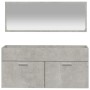 Betongrauer verspiegelter Badezimmerschrank aus Holzwerkstoff von vidaXL, Badezimmermöbel - Ref: Foro24-833887, Preis: 69,94 ...