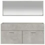 Betongrauer verspiegelter Badezimmerschrank aus Holzwerkstoff von vidaXL, Badezimmermöbel - Ref: Foro24-833887, Preis: 68,82 ...