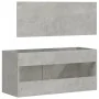 Armario de baño con espejo madera de ingeniería gris hormigón de vidaXL, Muebles de baño - Ref: Foro24-833887, Precio: 68,82 ...