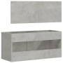 Betongrauer verspiegelter Badezimmerschrank aus Holzwerkstoff von vidaXL, Badezimmermöbel - Ref: Foro24-833887, Preis: 69,94 ...