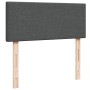 Cama box spring con colchón tela gris oscuro 120x190 cm