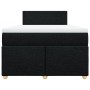 Cama box spring con colchón tela negro 120x190 cm