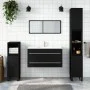 Armario de baño con espejo madera de ingeniería negro de vidaXL, Muebles de baño - Ref: Foro24-833880, Precio: 61,07 €, Descu...