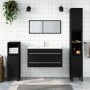 Badezimmerschrank mit Spiegelholz schwarz von vidaXL, Badezimmermöbel - Ref: Foro24-833880, Preis: 61,70 €, Rabatt: %