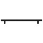 Tiradores para armarios 5 uds acero inoxidable negro 224 mm