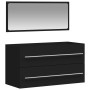Badezimmerschrank mit Spiegelholz schwarz von vidaXL, Badezimmermöbel - Ref: Foro24-833880, Preis: 61,70 €, Rabatt: %