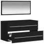 Armario de baño con espejo madera de ingeniería negro de vidaXL, Muebles de baño - Ref: Foro24-833880, Precio: 61,07 €, Descu...