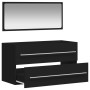 Badezimmerschrank mit Spiegelholz schwarz von vidaXL, Badezimmermöbel - Ref: Foro24-833880, Preis: 61,70 €, Rabatt: %