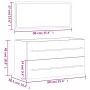 Armario de baño con espejo madera de ingeniería negro de vidaXL, Muebles de baño - Ref: Foro24-833880, Precio: 61,07 €, Descu...