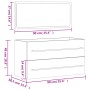 Badezimmerschrank mit Spiegelholz schwarz von vidaXL, Badezimmermöbel - Ref: Foro24-833880, Preis: 61,70 €, Rabatt: %