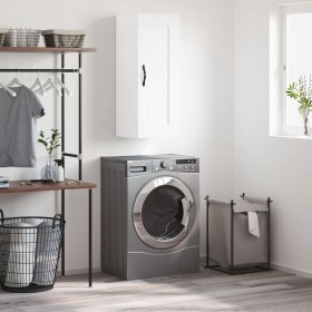 White engineered wood wall cabinet 34.5x34x90 cm by vidaXL, Sideboards - Ref: Foro24-830492, Price: 49,48 €, Discount: %