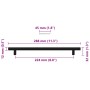 Tiradores para armarios 5 uds acero inoxidable negro 224 mm