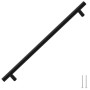 Tiradores para armarios 5 uds acero inoxidable negro 320 mm