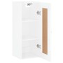 Glänzend weißer Wandschrank aus Holzwerkstoff, 34,5 x 34 x 90 cm von vidaXL, Sideboards - Ref: Foro24-830478, Preis: 51,29 €,...