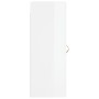 Glossy white engineered wood wall cabinet 34.5x34x90 cm by vidaXL, Sideboards - Ref: Foro24-830478, Price: 51,24 €, Discount: %