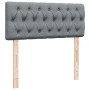 Cama box spring con colchón tela gris claro 120x190 cm