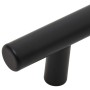 Tiradores para armarios 5 uds acero inoxidable negro 320 mm